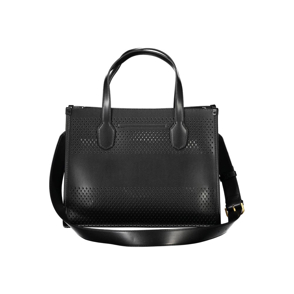 Black Polyethylene Handbag - GLAMHUB BOUTIQUE 