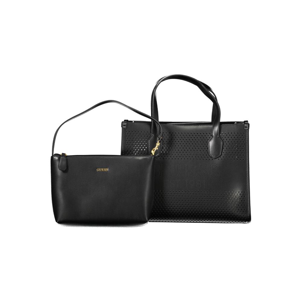 Black Polyethylene Handbag - GLAMHUB BOUTIQUE 