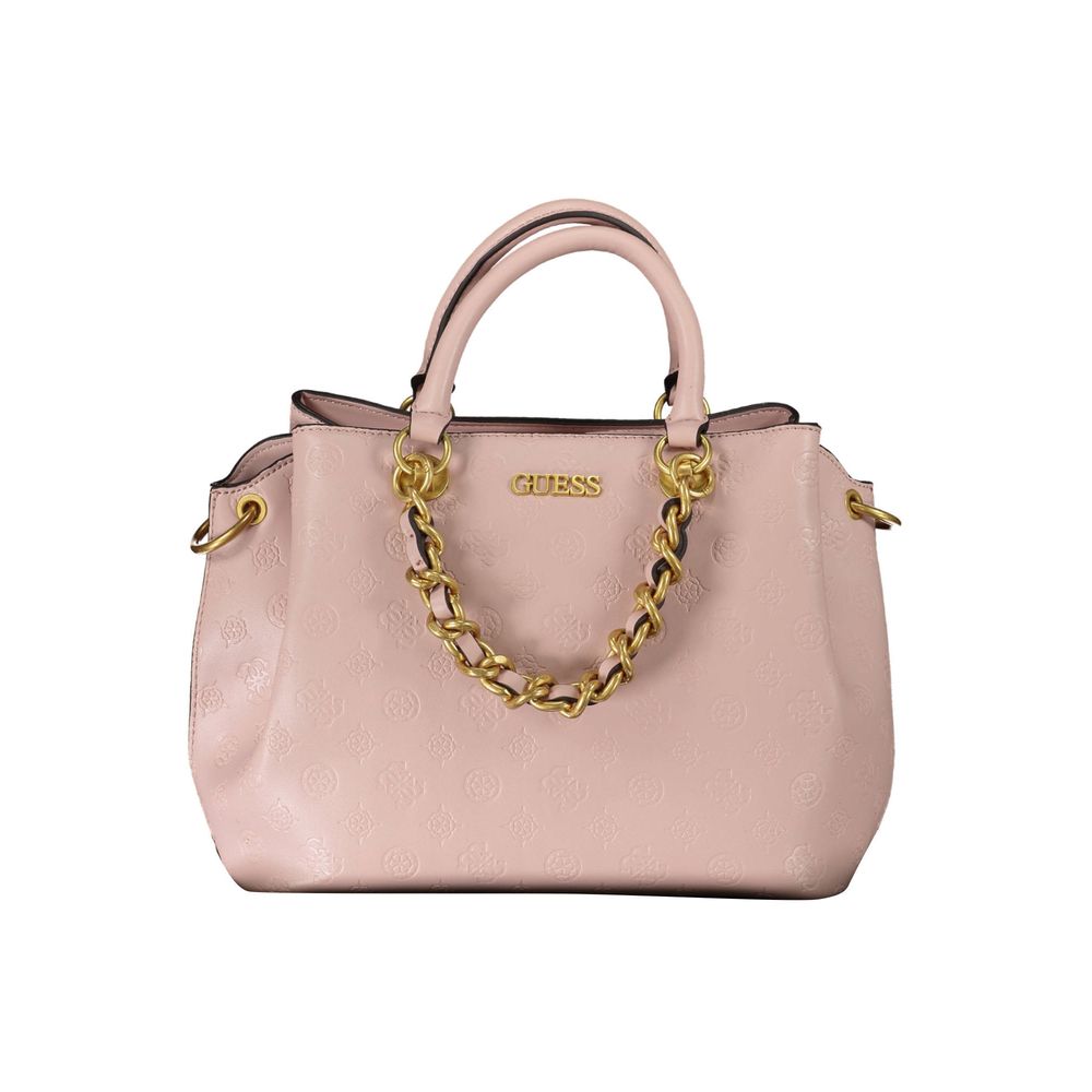 Pink Polyethylene Handbag - GLAMHUB BOUTIQUE 