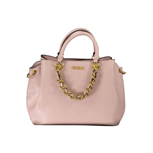 Pink Polyethylene Handbag - GLAMHUB BOUTIQUE 