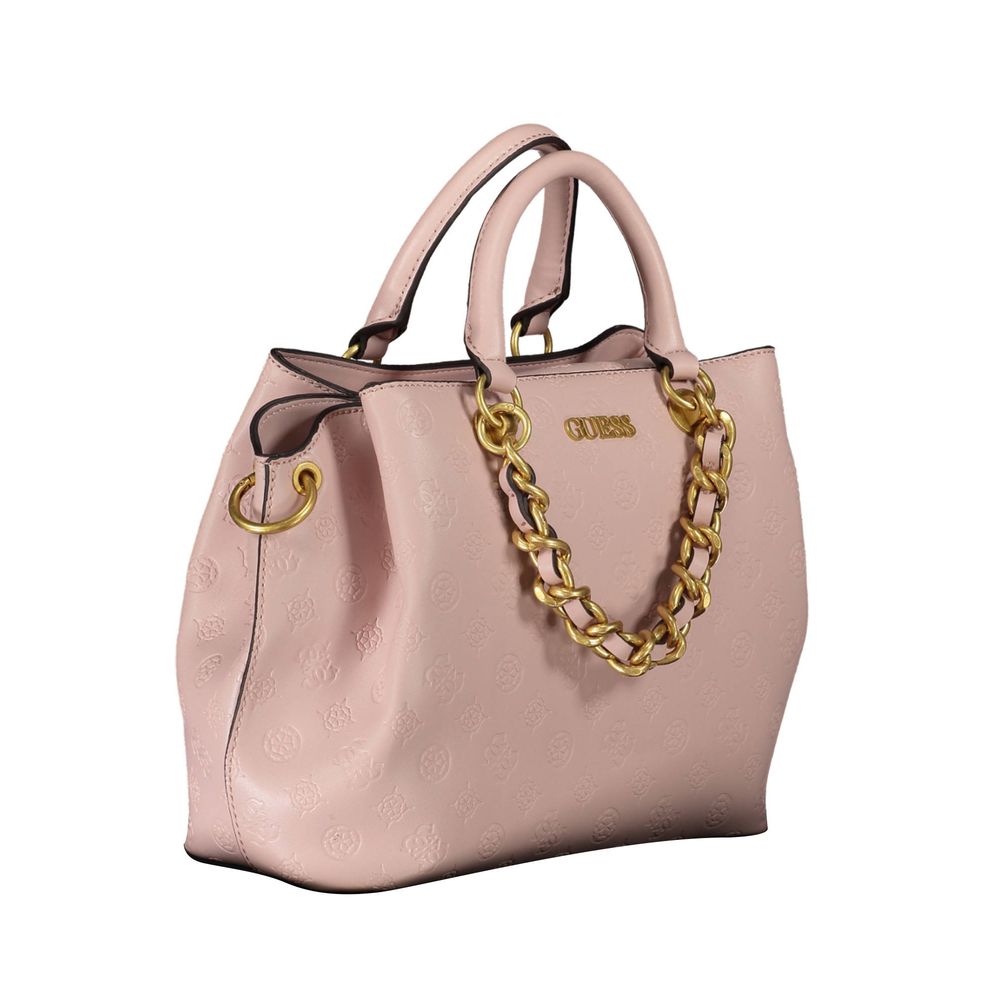 Pink Polyethylene Handbag - GLAMHUB BOUTIQUE 