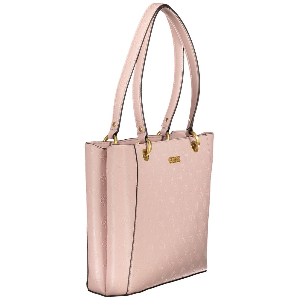 Pink Polyethylene Handbag - GLAMHUB BOUTIQUE 