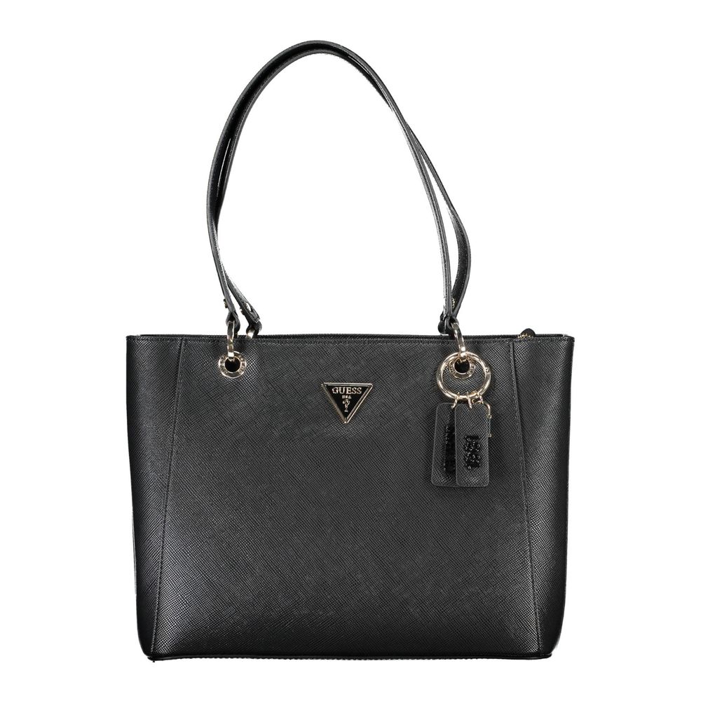 Black Polyethylene Handbag - GLAMHUB BOUTIQUE 