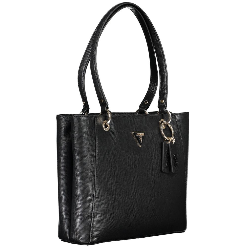 Black Polyethylene Handbag - GLAMHUB BOUTIQUE 