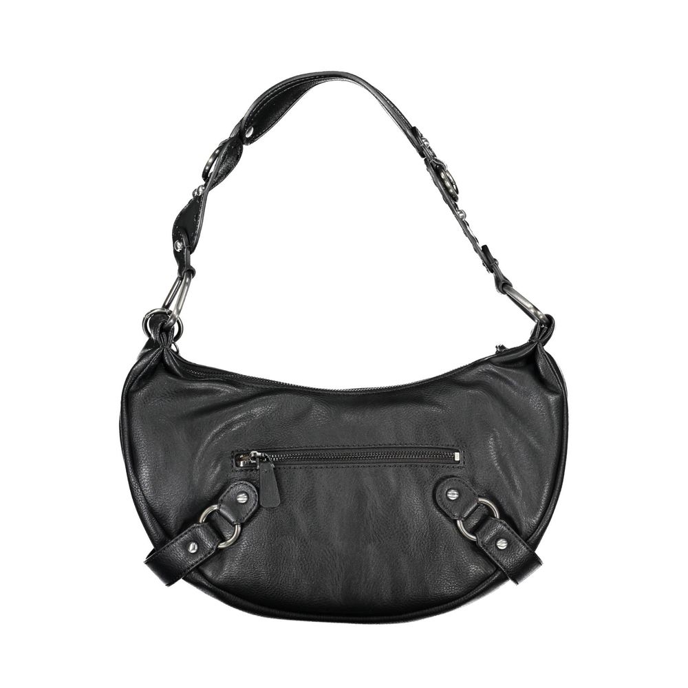 Black Polyethylene Handbag - GLAMHUB BOUTIQUE 