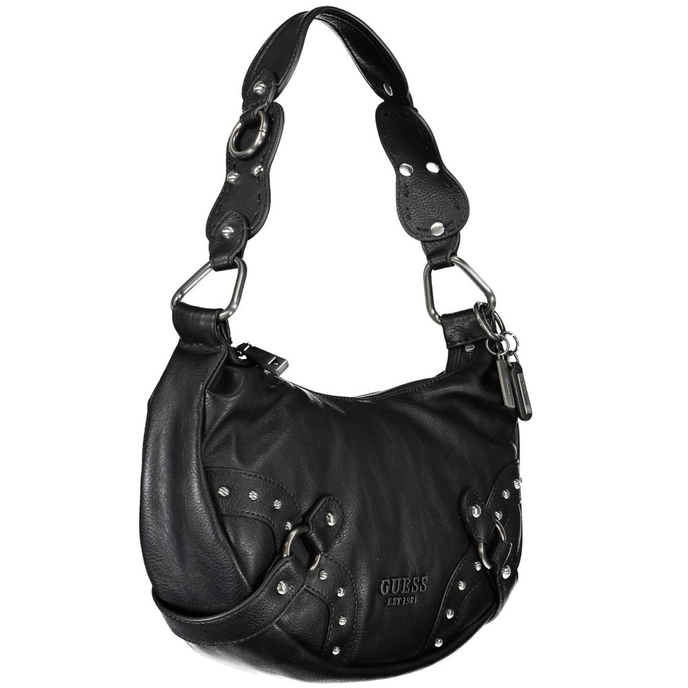 Black Polyethylene Handbag - GLAMHUB BOUTIQUE 