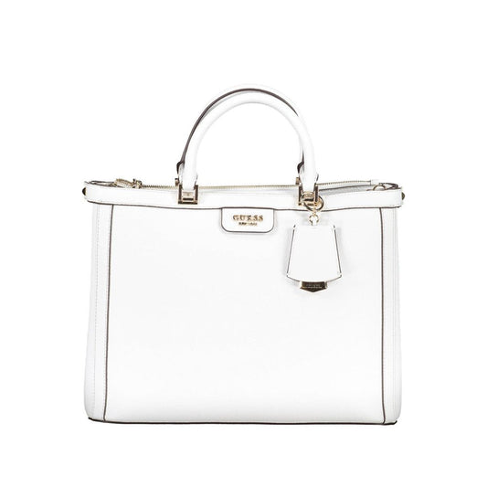 White Polyethylene Handbag - GLAMHUB BOUTIQUE 