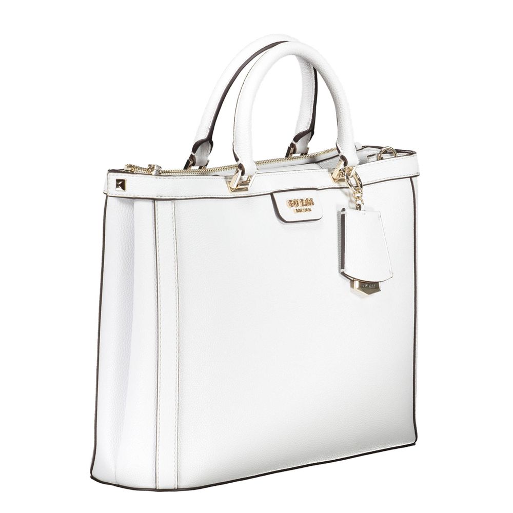 White Polyethylene Handbag - GLAMHUB BOUTIQUE 