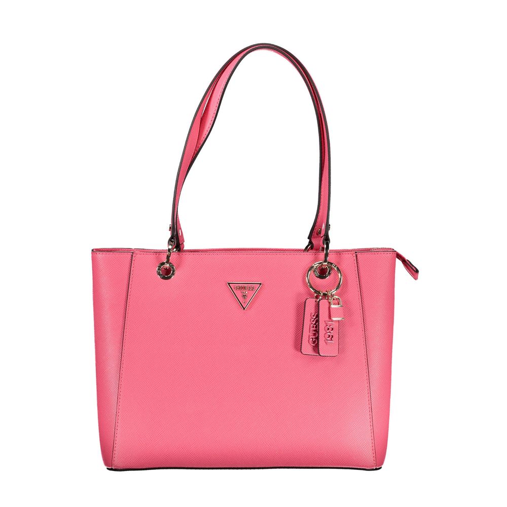 Pink Polyethylene Handbag - GLAMHUB BOUTIQUE 