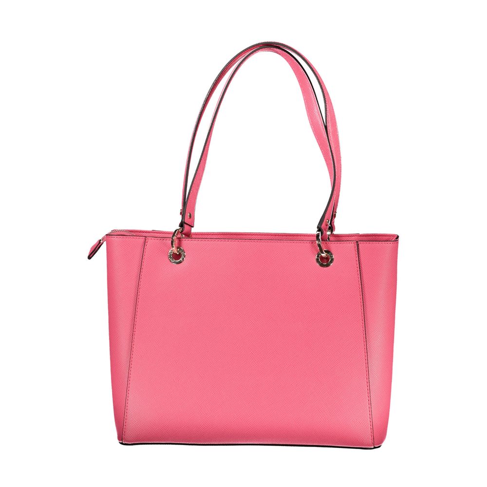 Pink Polyethylene Handbag - GLAMHUB BOUTIQUE 