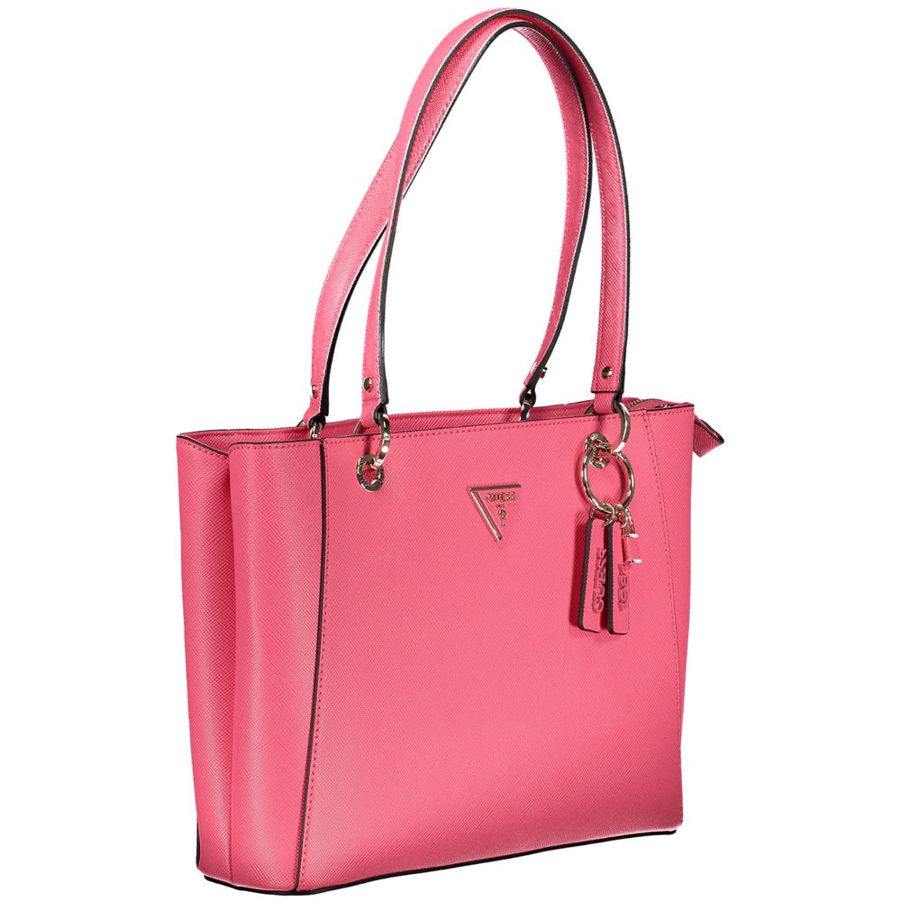 Pink Polyethylene Handbag - GLAMHUB BOUTIQUE 