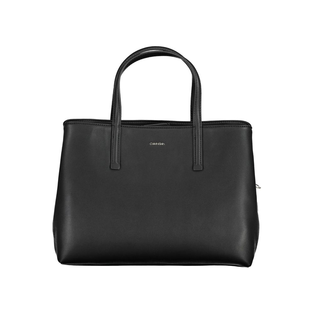 Black Polyester Handbag - GLAMHUB BOUTIQUE 