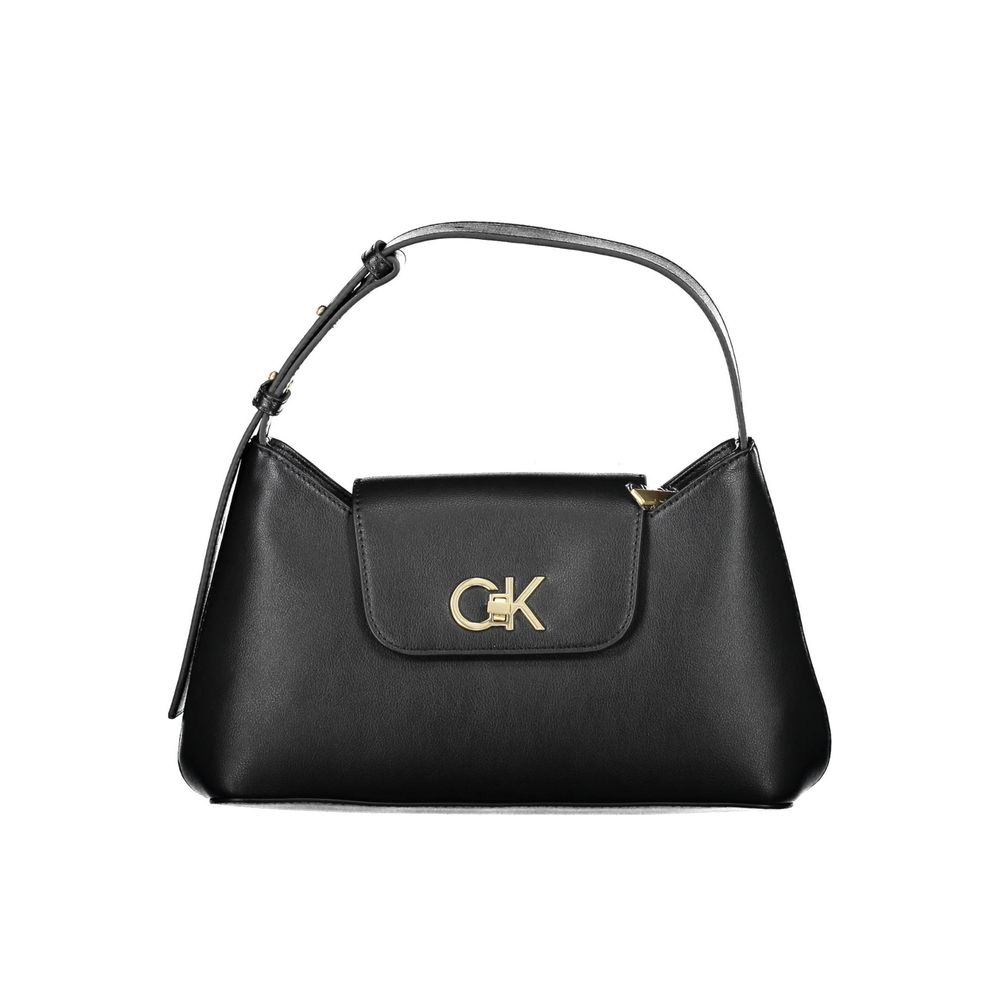 Black Polyester Handbag - GLAMHUB BOUTIQUE 