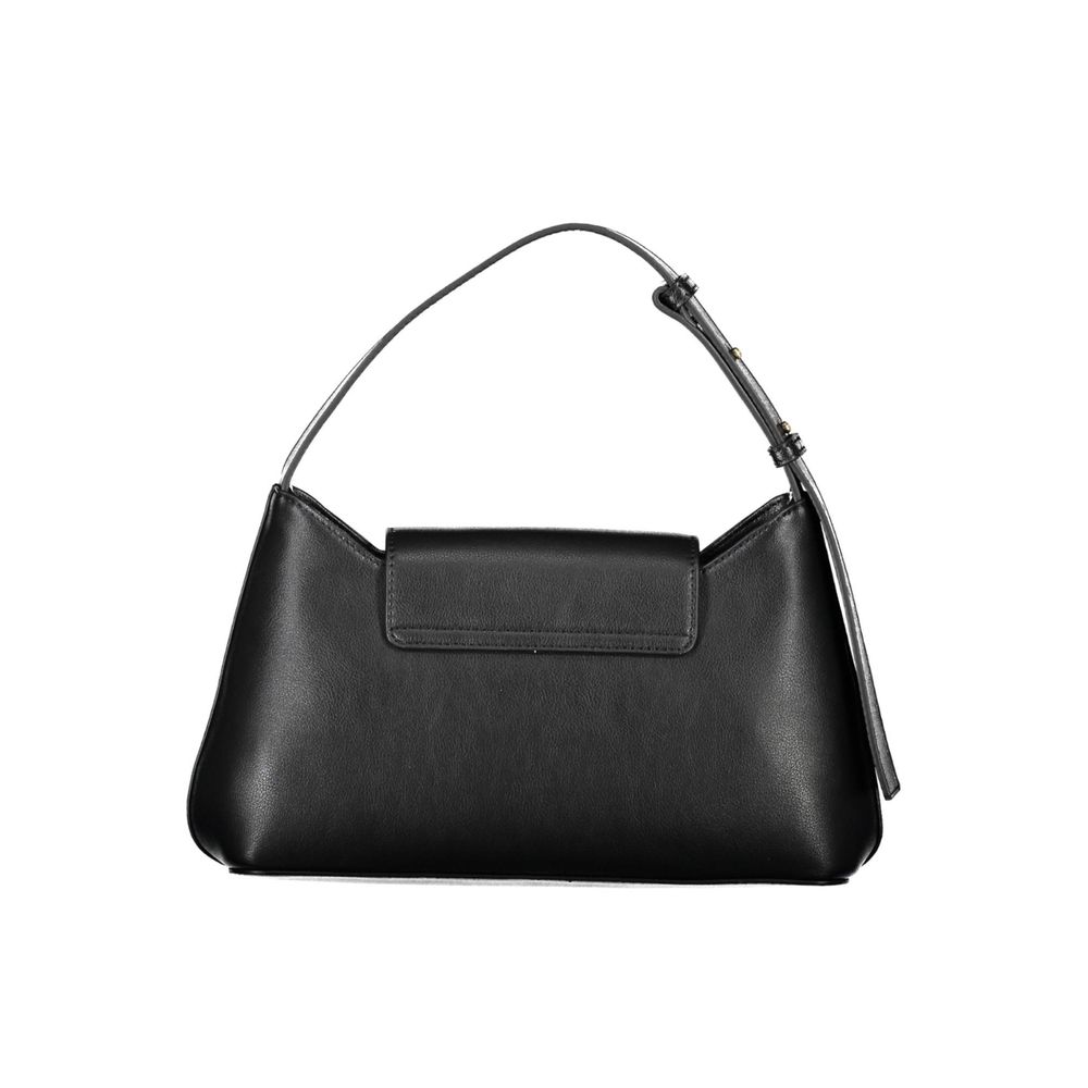 Black Polyester Handbag - GLAMHUB BOUTIQUE 