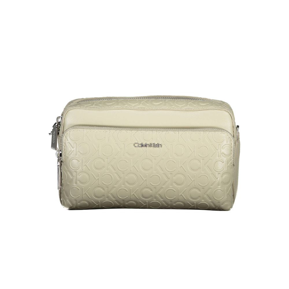 Beige Polyester Handbag - GLAMHUB BOUTIQUE 