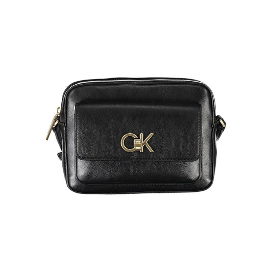 Black Polyester Handbag - GLAMHUB BOUTIQUE 