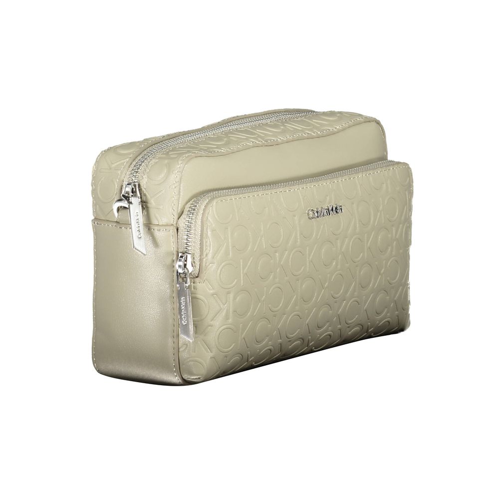 Beige Polyester Handbag - GLAMHUB BOUTIQUE 