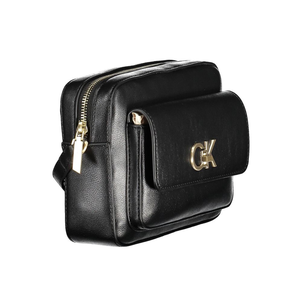 Black Polyester Handbag - GLAMHUB BOUTIQUE 