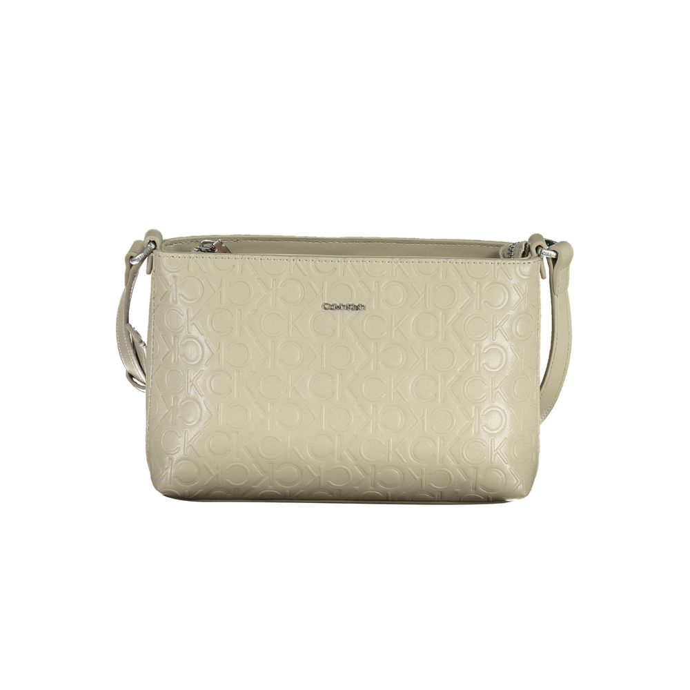 Beige Polyester Handbag - GLAMHUB BOUTIQUE 