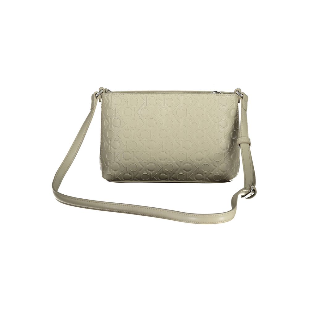 Beige Polyester Handbag - GLAMHUB BOUTIQUE 