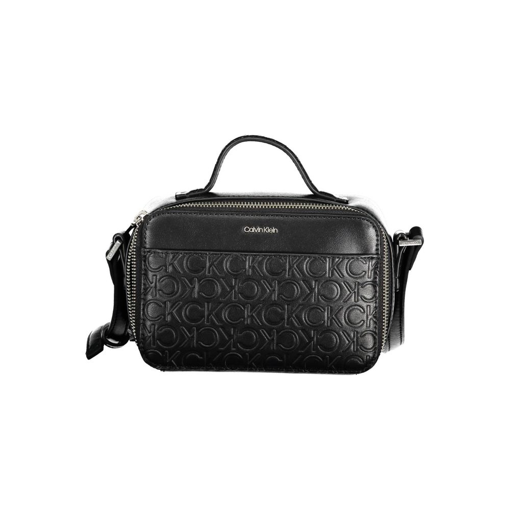 Black Polyester Handbag - GLAMHUB BOUTIQUE 