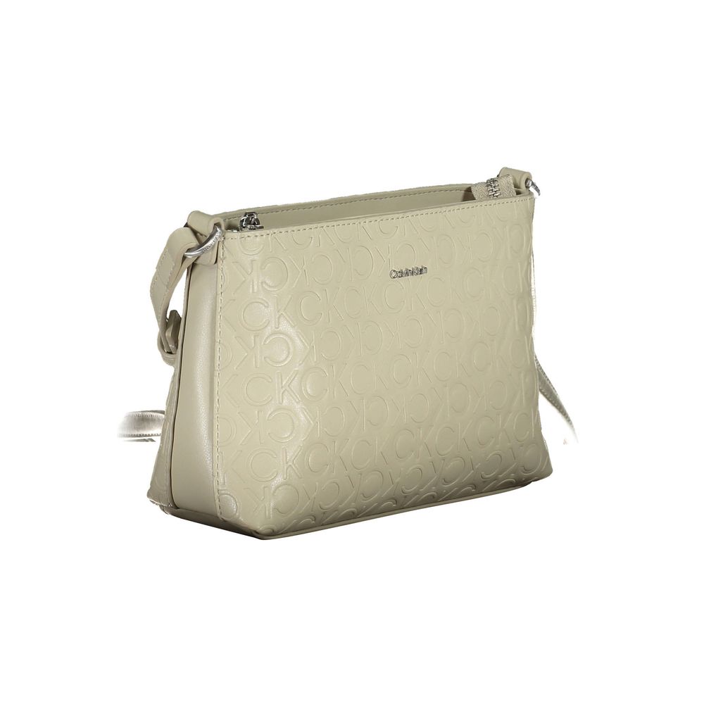 Beige Polyester Handbag - GLAMHUB BOUTIQUE 