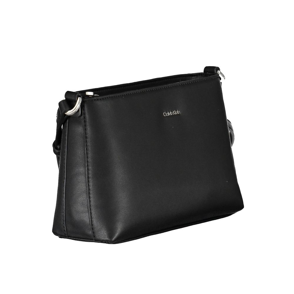 Black Polyester Handbag - GLAMHUB BOUTIQUE 