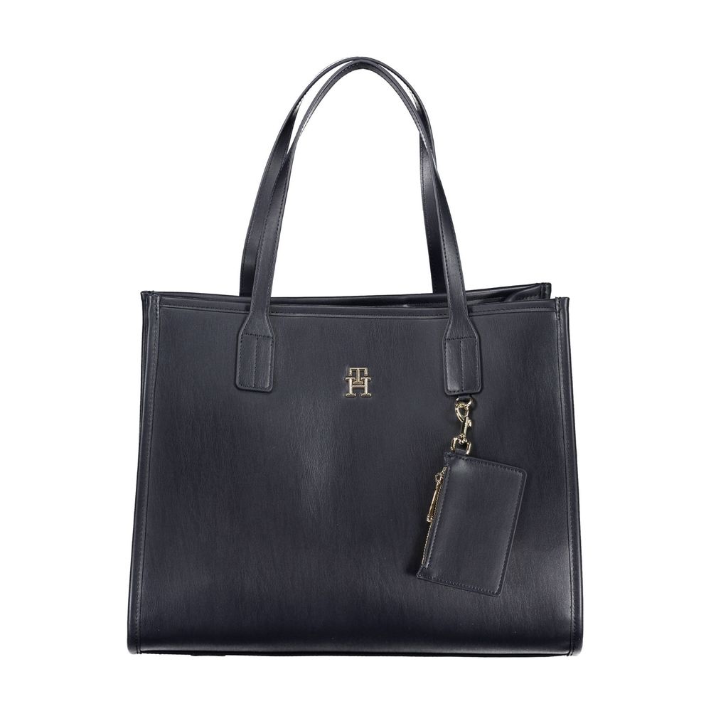 Blue Polyethylene Handbag - GLAMHUB BOUTIQUE 