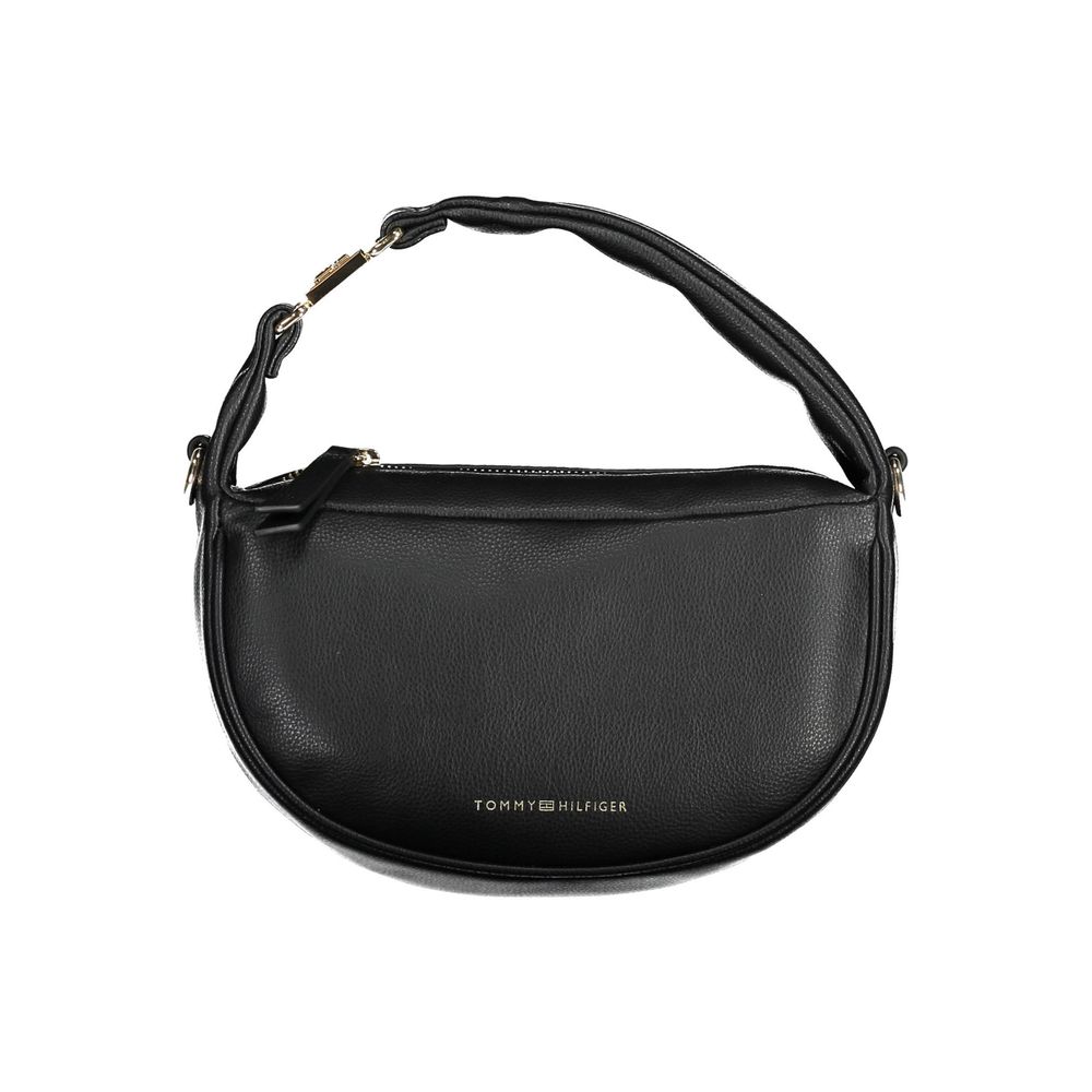 Black Polyester Handbag - GLAMHUB BOUTIQUE 