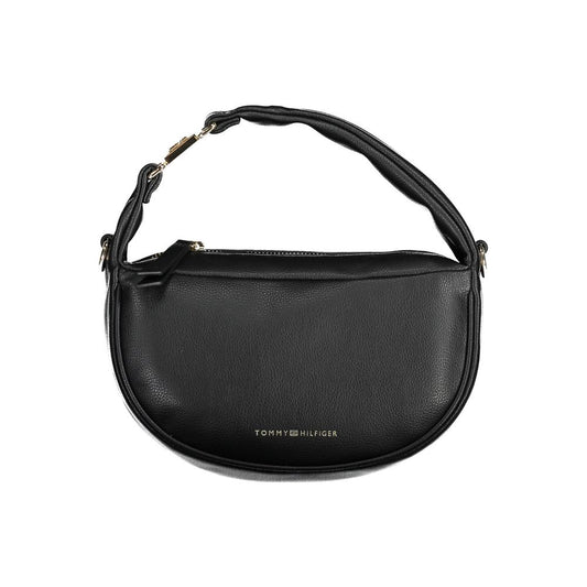 Black Polyester Handbag - GLAMHUB BOUTIQUE 