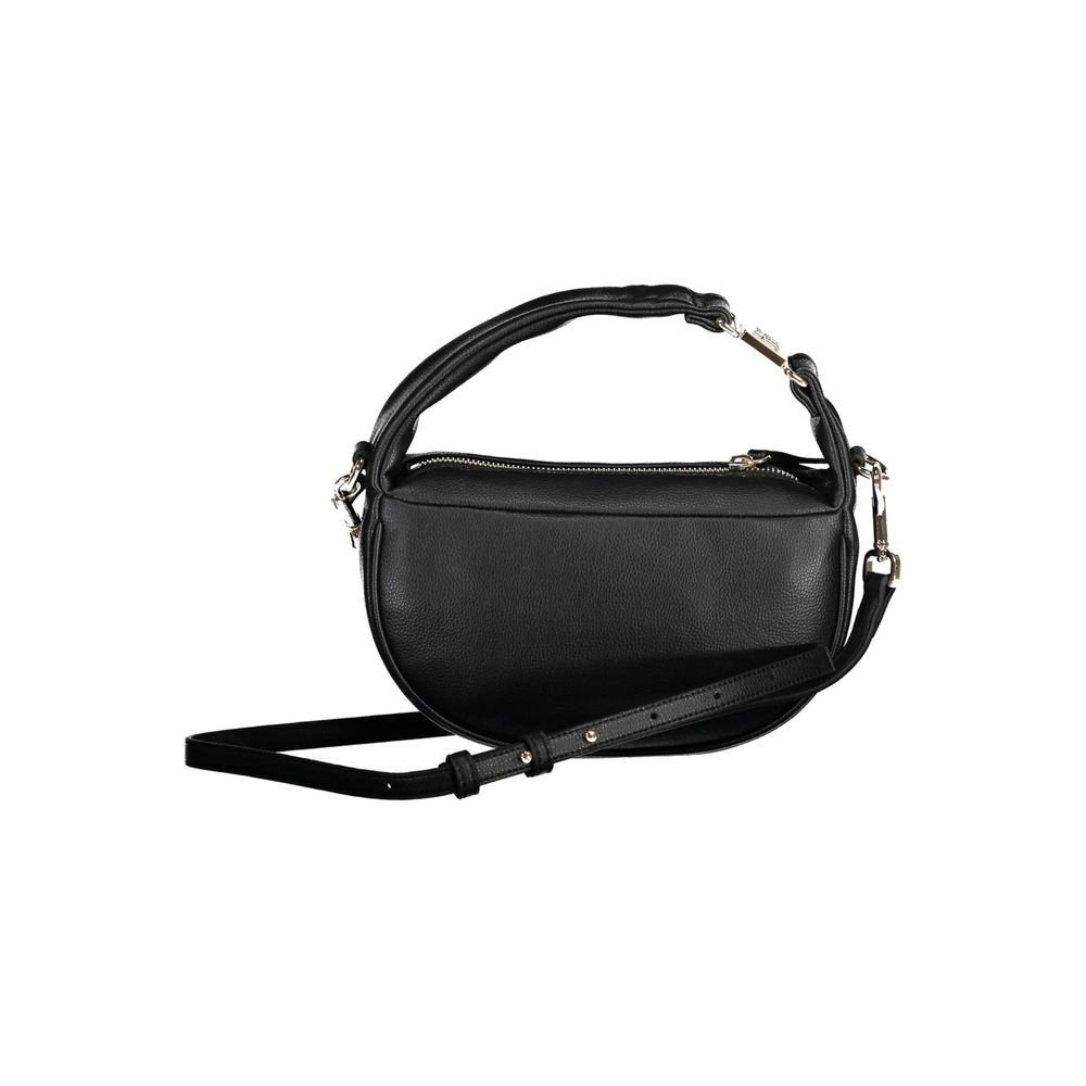 Black Polyester Handbag - GLAMHUB BOUTIQUE 