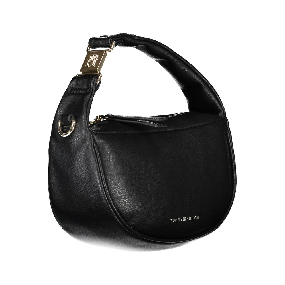 Black Polyester Handbag - GLAMHUB BOUTIQUE 