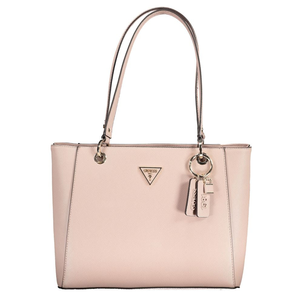 Pink Polyethylene Handbag - GLAMHUB BOUTIQUE 