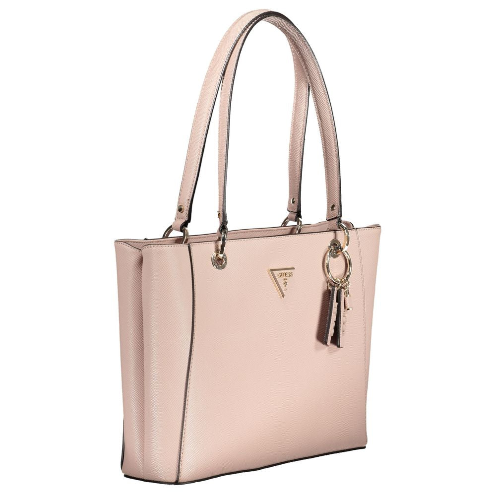 Pink Polyethylene Handbag - GLAMHUB BOUTIQUE 