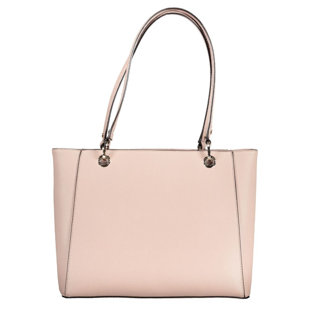 Pink Polyethylene Handbag - GLAMHUB BOUTIQUE 