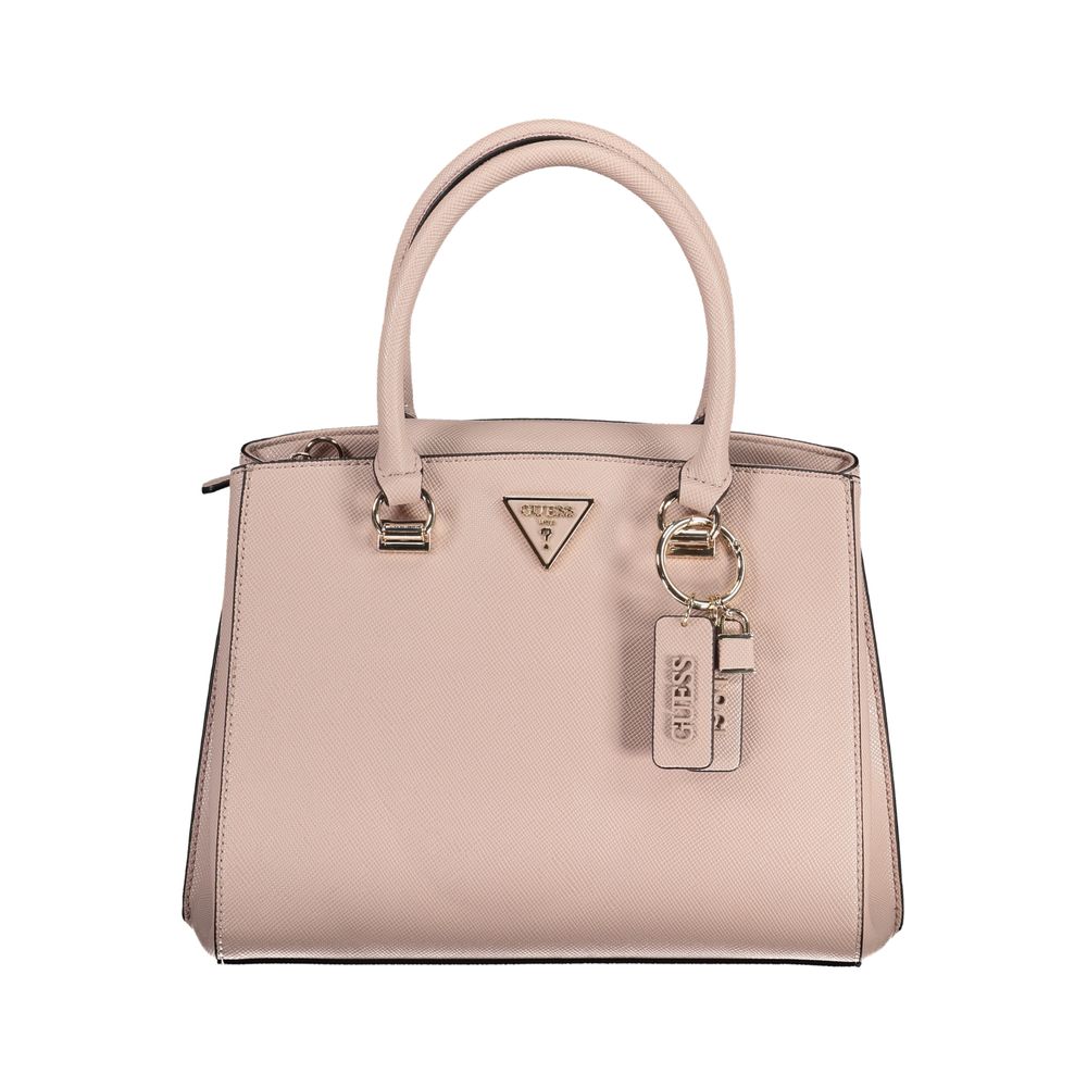 Pink Polyethylene Handbag - GLAMHUB BOUTIQUE 