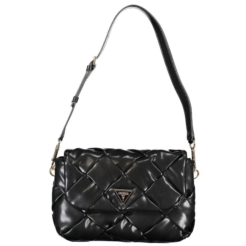 Black Polyethylene Handbag - GLAMHUB BOUTIQUE 