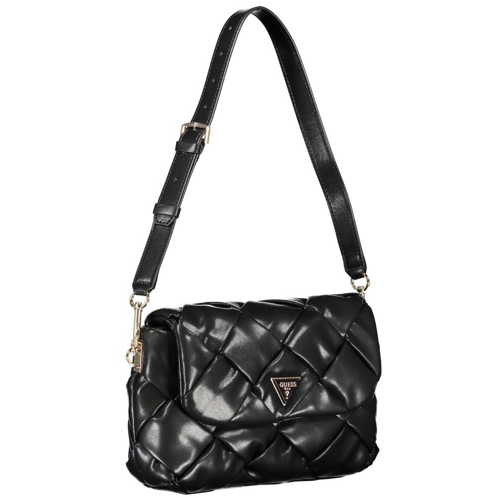 Black Polyethylene Handbag - GLAMHUB BOUTIQUE 