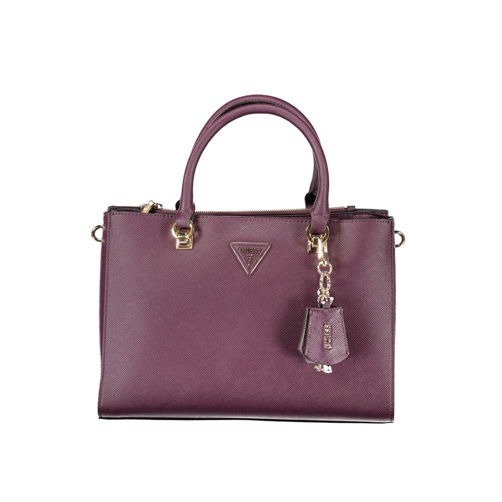 Purple Polyethylene Handbag - GLAMHUB BOUTIQUE 