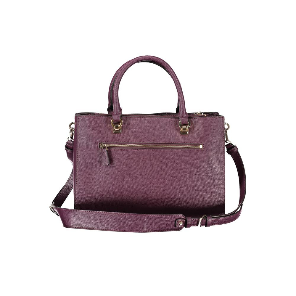 Purple Polyethylene Handbag - GLAMHUB BOUTIQUE 