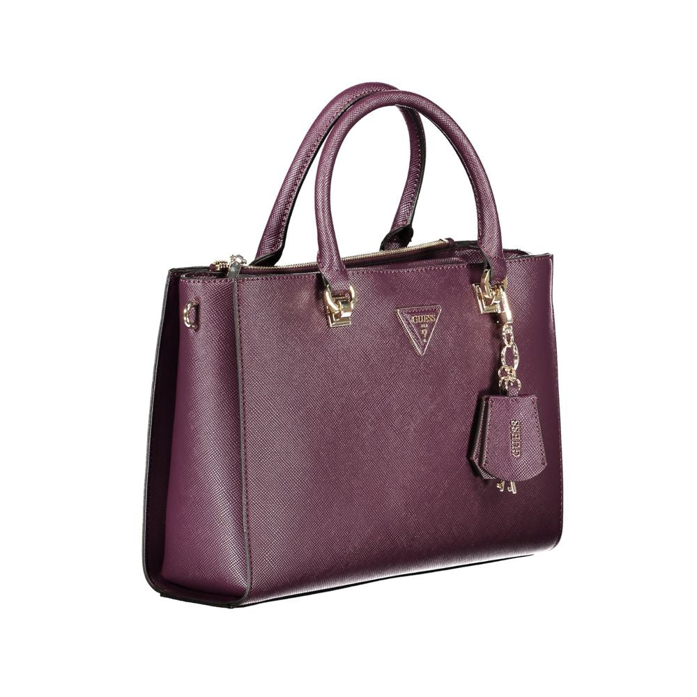 Purple Polyethylene Handbag - GLAMHUB BOUTIQUE 