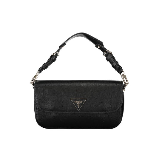 Black Polyethylene Handbag - GLAMHUB BOUTIQUE 