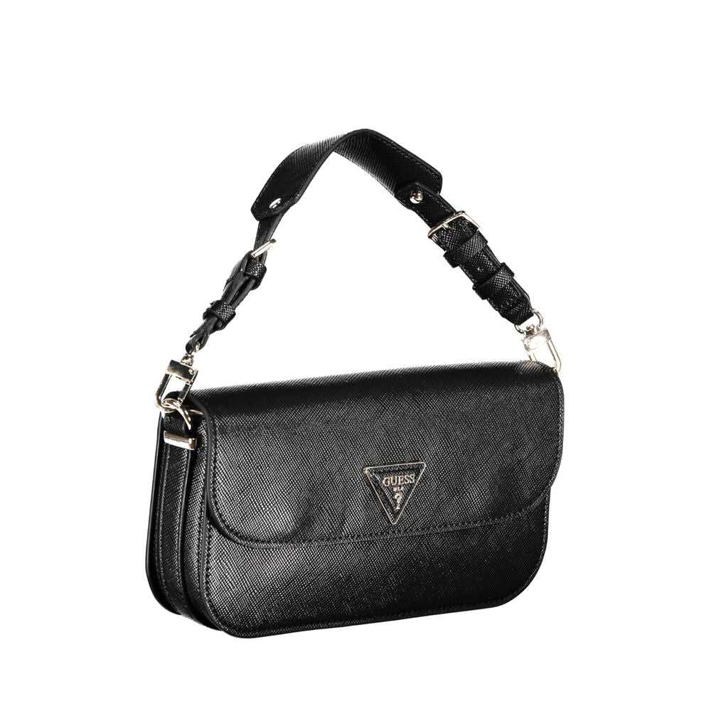 Black Polyethylene Handbag - GLAMHUB BOUTIQUE 