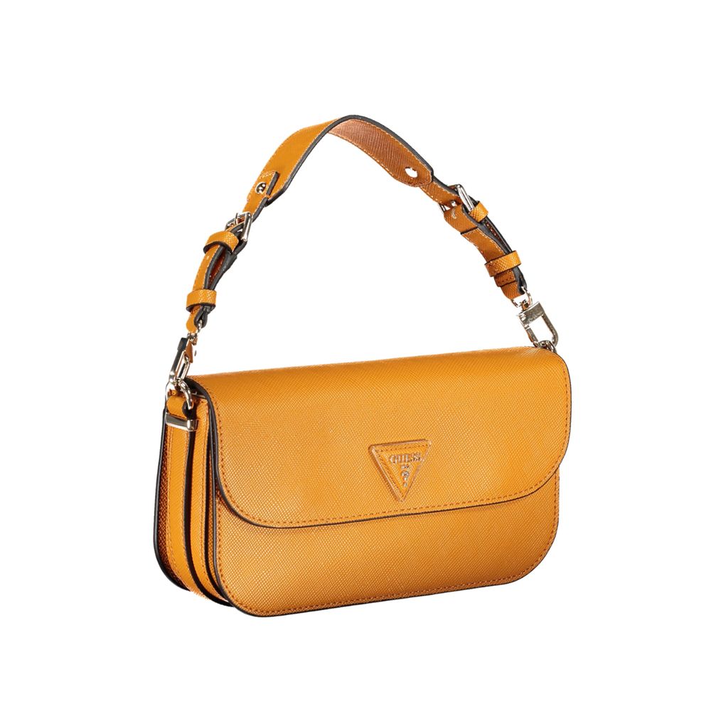 Orange Polyethylene Handbag - GLAMHUB BOUTIQUE 