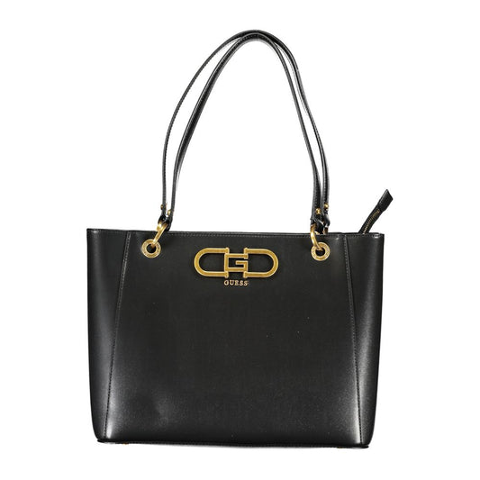 Black Polyethylene Handbag - GLAMHUB BOUTIQUE 