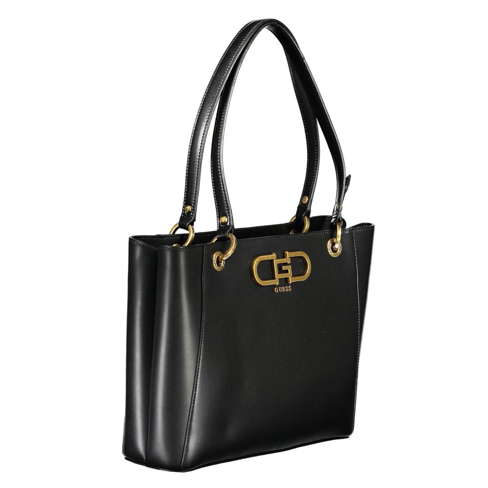 Black Polyethylene Handbag - GLAMHUB BOUTIQUE 