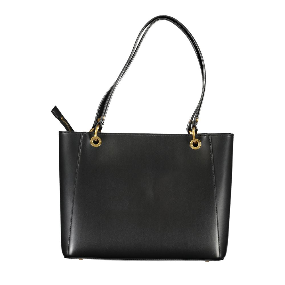 Black Polyethylene Handbag - GLAMHUB BOUTIQUE 