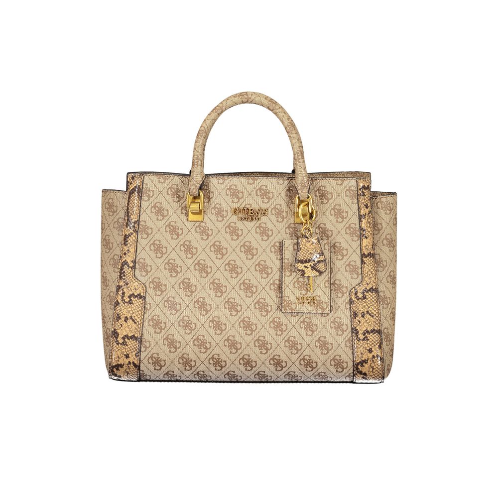 Beige Polyethylene Handbag - GLAMHUB BOUTIQUE 