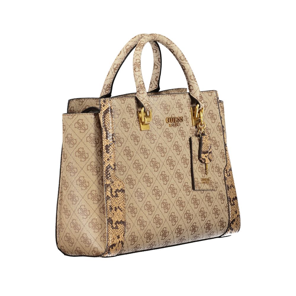 Beige Polyethylene Handbag - GLAMHUB BOUTIQUE 