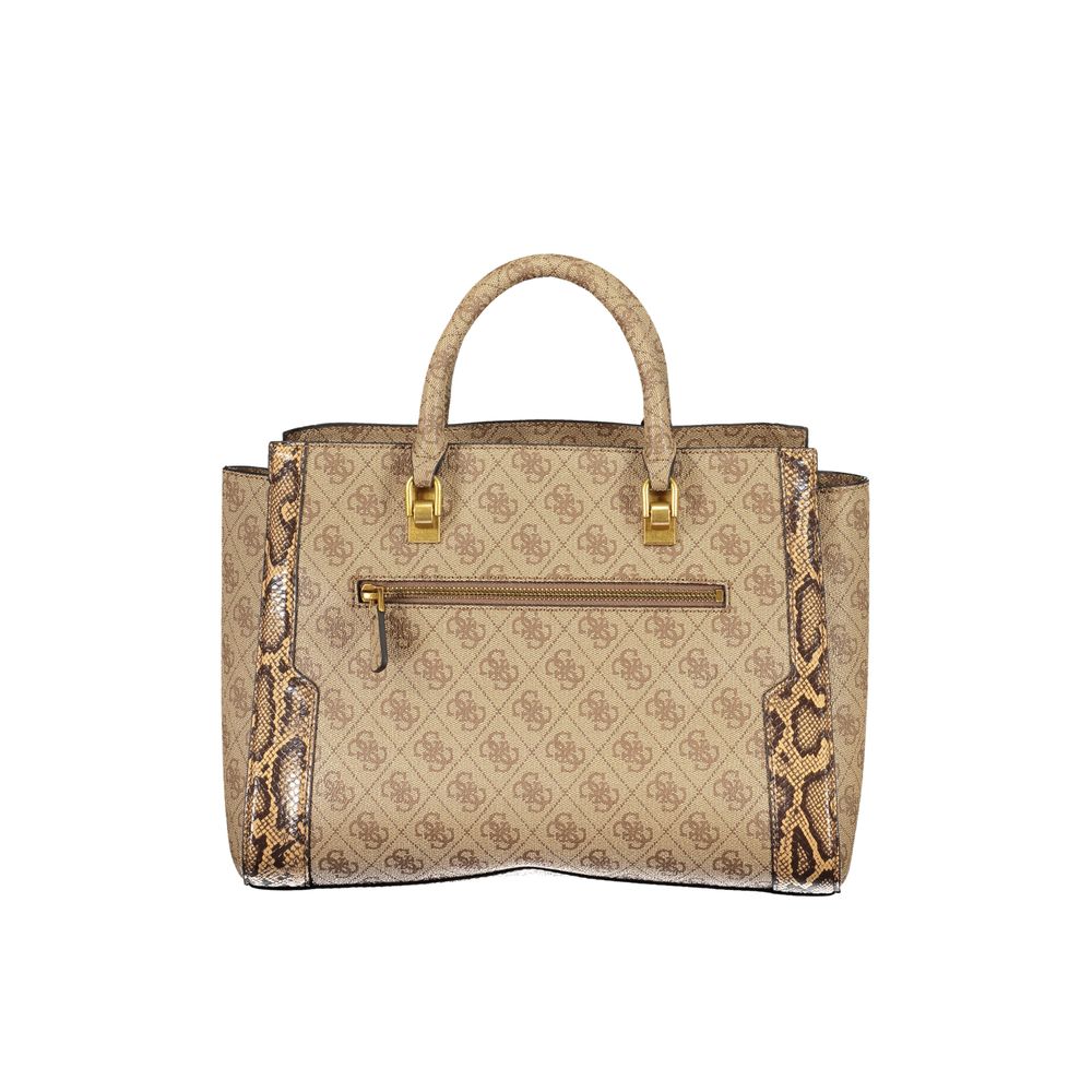 Beige Polyethylene Handbag - GLAMHUB BOUTIQUE 